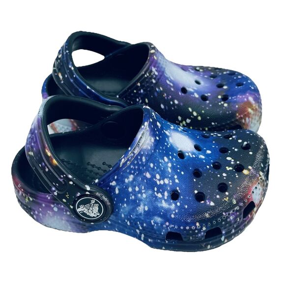 Crocs Toddler Shoes Galaxy Cosmic Clogs Unisex Multicolor Size C5 C 5 - Picture 5 of 9